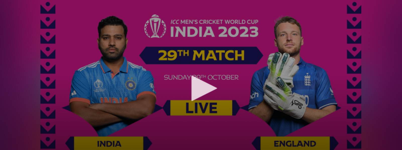 Live: India vs England – ICC world Cup 2023